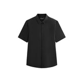 Men's Black Short-Sleeve Business Shirt