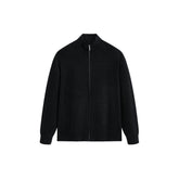 Men's Chenille Jacquard Zip-Up Cardigan