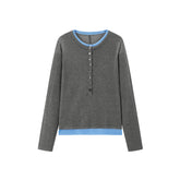 Women's Colorblock Layered-Look Slim Knit Top