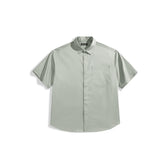 Men's Solid Relaxed-Fit Short-Sleeve Shirt