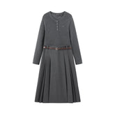 Women's Wool-Blend Knit Panel Dress