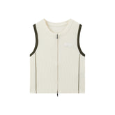 Women's Cooling Zip Tank Top with Contrast Trim