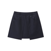 Women's Navy A-Line Mini Skirt