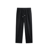 Men's Black Drawstring Elastic-Waist Jeans