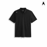 Men's Polo Shirt with Bonded Letter Print