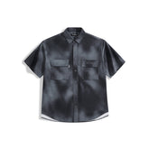 Men's Tie-Dye Utility Shirt with Chest Pockets