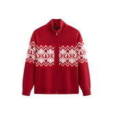 Men's Fair Isle Contrast Knit Cardigan