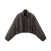 Women's Oversized Jacket with Side Seam Piping