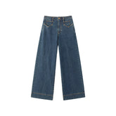 Women's Vintage Brushed Wide-Leg Jeans