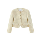 Women's Champagne Tweed Jacket With Lurex
