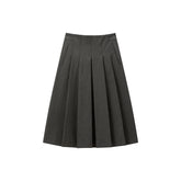 Women's High-Waist Pleated Midi Skirt