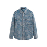 Men's Oversized Jacquard Denim Shirt