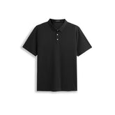 Men's Embossed Silk-Blend Polo Shirt