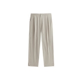 Men's Solid Textured Straight-Leg Pants