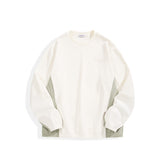 Men's Contrast Sweatshirt with Back Letter Print