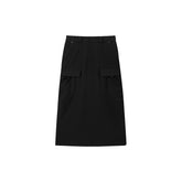 Women's High-Waist Midi Cargo Skirt