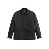 Men's Allover Black Tonal Jacquard Down Jacket