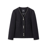 Women's Tweed-Inspired 3D Jacquard Jacket