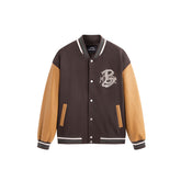 Men's Colorblock Embroidered Baseball Jacket