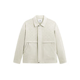 Men's Jacquard Faux Suede Down Jacket