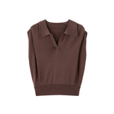 Women's Sleeveless Cropped Knit Pullover