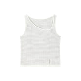 Women's Asymmetric Slit Knit Vest