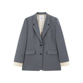 Women's Paneled Stripe Blazer with Detachable Cuffs