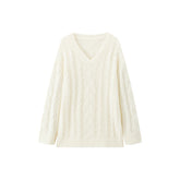 Women's V-Neck Oversized Cashmere-Blend Sweater