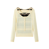 Women's Striped Tank and Knit Top Set