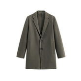 Men's Wool-Blend Notched-Lapel Coat