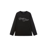 Women's Pearl Letter Rhinestone T-Shirt