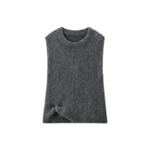 Women's Wool-Blend Vest with Detachable Metal Detail