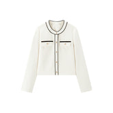 Women's Classic Tweed-Inspired Short Jacket