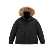 Men's Black Utility Outdoor Parka Down Jacket