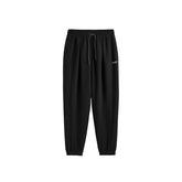 Men's Black Spliced Drawstring Pants