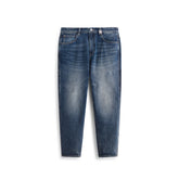 Men's Distressed Tapered Jeans with Pocket Detail