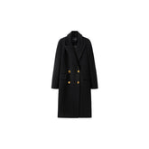 Women's Straight Double-Breasted Wool Coat