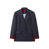 Women's Contrast Notch-Lapel Blazer