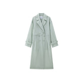 Women's Textured Acetate-Blend Lightweight Trench Jacket