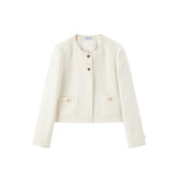 Women's Boxy Tweed-Inspired Jacket