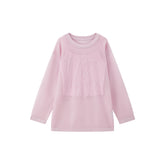 Women's Pink Knit Pullover Two-Piece Set