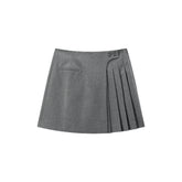 Women's Wool-Blend Pleated Skirt