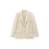 Women's Button Suit Jacket Blazer