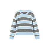 Women's Mohair-Blend Striped Drop-Shoulder Knit Sweater