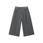Women's Straight-Leg Wool Cropped Pants