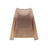 Women's Ombre Mohair Lantern-Sleeve Sweater