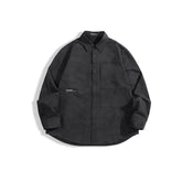 Men's Oversized Utility Shirt with Textured Fabric