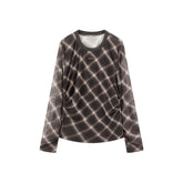Women's Slim-Fit Lightweight Check Top
