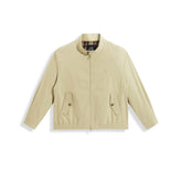 Men's Khaki Harrington Jacket with Plaid Lining