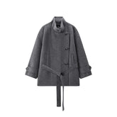 Women's Oversized Asymmetric Alpaca-Blend Coat